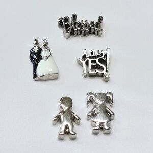 Set Of 5 Family Wedding More Origami Owl Charms